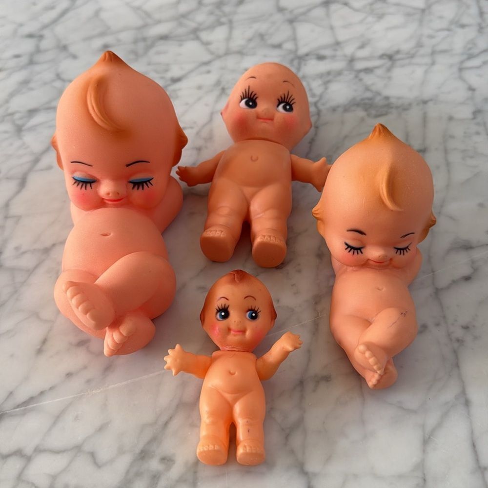 Vintage Kewpie Lot includes Four Dolls